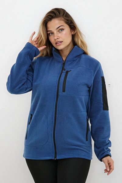 OXVİN Jachetă din lână Softshell Anti Peeling basic pentru femei Fleto 4 buzunare cu fermoar complet (nu se îmbrăcă)