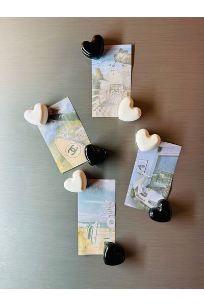 Gamy Crafts Magnet - Buzdolabı Magneti - Buzdolabı Süsü - 8’li Kalp Magnet - ...