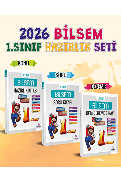 Kurul Yayıncılık 2026 1.sınıf Bilsem Hazırlık Kitapları Seti 3 Lü Konu Soru Deneme