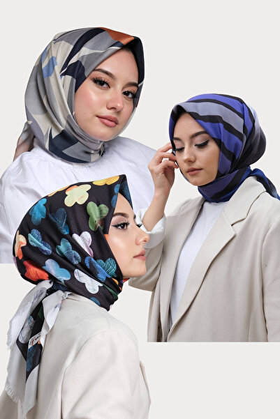 AFVENTE Clover, Striped, Leaf Pattern Cotton Scarf Buy 3 Get 2