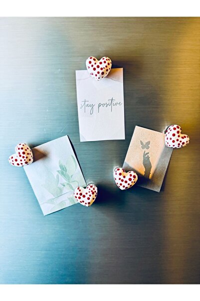 Gamy Crafts Magnet - Buzdolabı Magneti - Buzdolabı Süsü - 5’li Kalpli Magnet ...