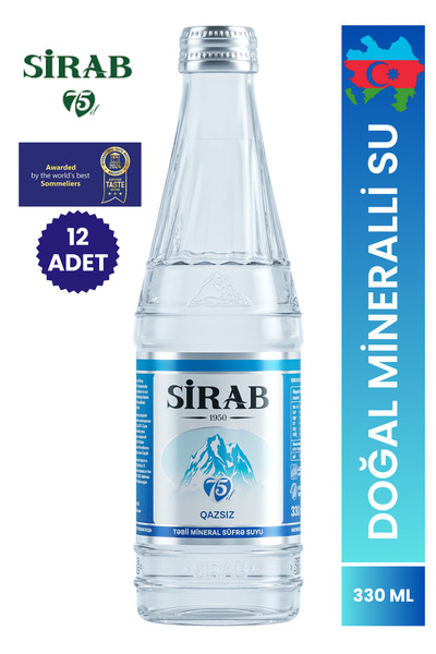 SİRAB Doğal Mineralli Su Qazsız 330 ml 12 Adet