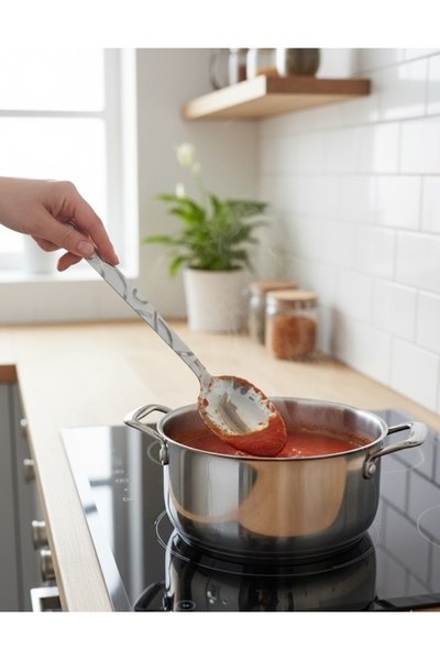 VESTA Concept 18/10 Stainless Steel Large Spoon – Non-Tarnishing, Durable and Stylish Design - 35 cm