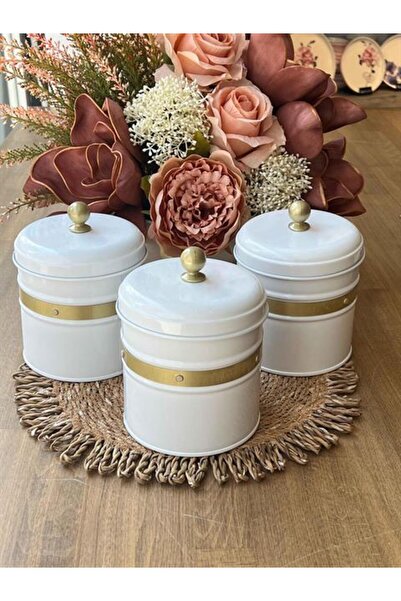 ROSSEV Galvin Çay Şeker Kahve Kavanozu White