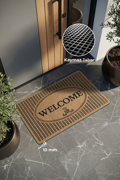 KARMAT Welcome, Welcome Mat, Modern Durable Long-Lasting Door Front Mat, Patterned Mat, Dowry Item