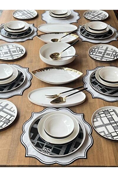 ROSSEV Yemek Takımı Modern Verona 40 Parça 6 Kişilik