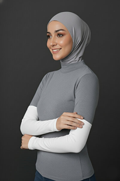 Sonbaharmoda Γυναικείο Χτενισμένο Βαμβακερό Μανίκι Προσευχής Λευκό Απλό 1 Ζευγάρι Λευκό