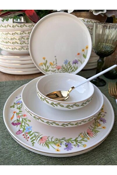ROSSEV Yemek Takımı Modern Spring 24 Parça 6 Kişilik