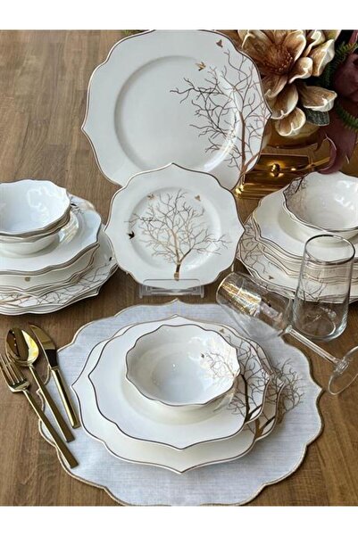 ROSSEV Yemek Takımı Arbol Bird 24 Parça 6 Kişilik