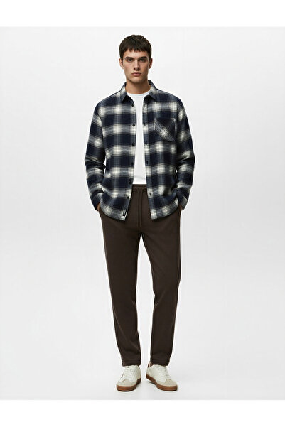 Koton Straight Fit Pike Fabric Pocket Detailed Relaxed Cut Waist Lace up Trousers