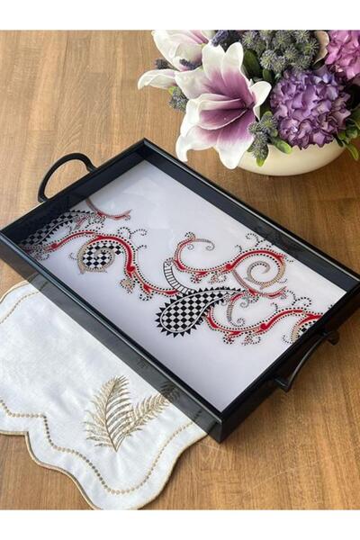 ROSSEV صينية خشبية مستطيلة من Queen Juego