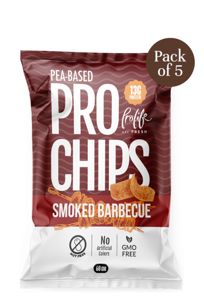 PROLİFE برو تشيب سموكي باربيكيو 5 قطع 60 جرام لكل قطعة