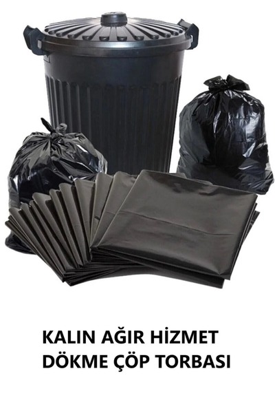 EFTAPLAST 80*110 Endüstriyel- Extra Kalın Çöp Poşeti (10 KG)