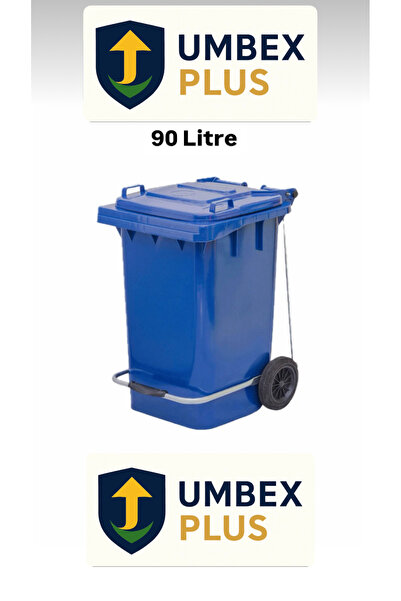 Genel Markalar UMBEX Atık Plastik Pedallı Çöp Konteyneri 90 Litre Plastik Kon...