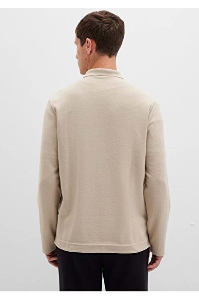 Mavi Half-Zip Beige Men's Long Sleeve T-Shirt M0613045-70039