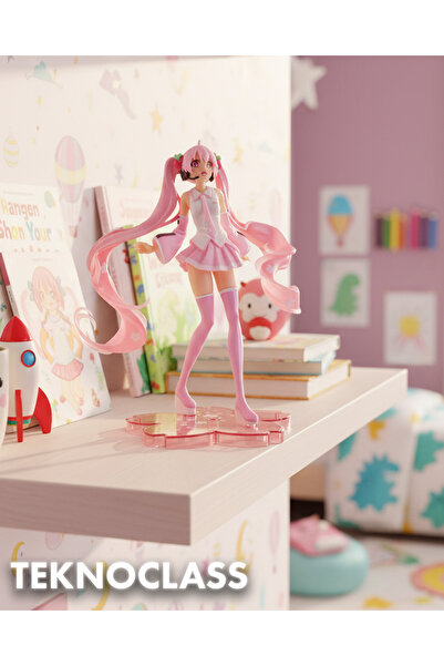 Canderel Anime Pink Hatsune Miku Sakura Figür Biblo 15 Cm