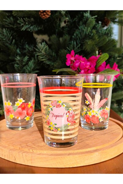 Madame Coco Flamingo 3-Piece Water Glass Set - 290 ml