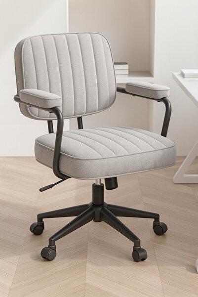 watheer Comfortable and innovative light gray office chair for computers