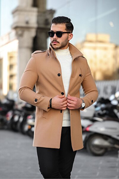 Mero Life Ανδρικό παλτό μακρύ και στενό παλτό Vision