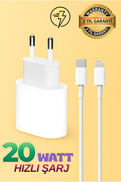 SURTECH Apple iPhone 11 / 12 / 13 / 14 / 14 Pro Uyumlu Type-C 20W PD Hızlı Şarj Adaptörü