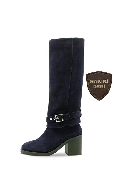 Vario Genuine Leather Thick Heeled Women's Boots 059 02