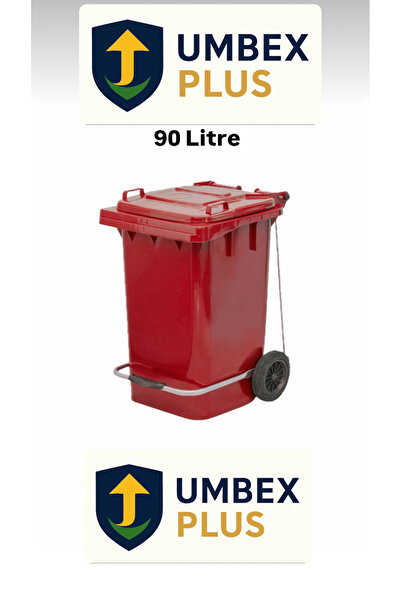 MCK Plus Umbex Atık Plastik Pedallı Çöp Konteyneri 90 Litre Plastik Konteyner...