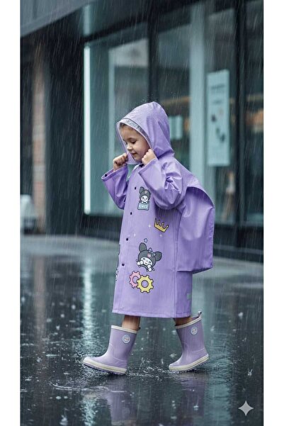 Bosile EVA Fabric με κουκούλα Παιδικό αδιάβροχο με σχέδια χωρίς τσέπες με κου...