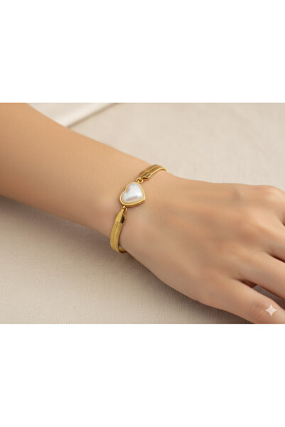 MR SEDEF TAŞ KALP MODEL KALIN İTALYAN BİLEKLİK