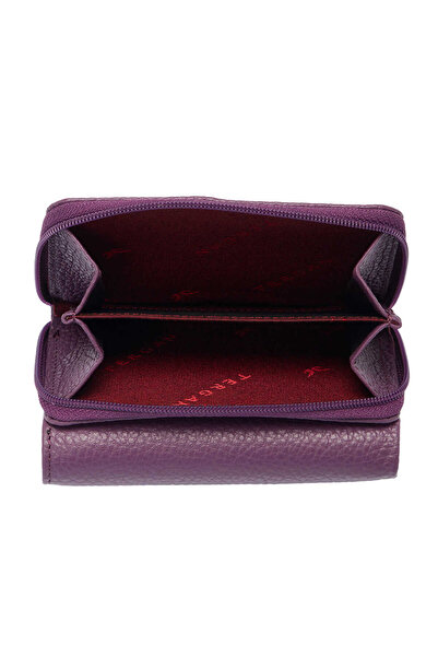 Tergan Purple Genuine Leather Women's Wallet - S1Cb00005798-C48