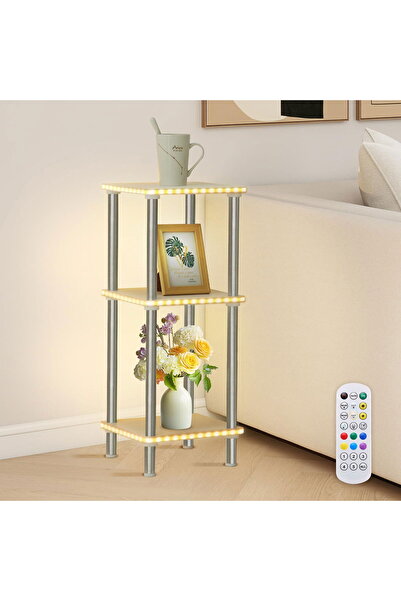 OEM Raft de podea cu 4 niveluri, lumini LED, încărcare wireless, telecomandă ...