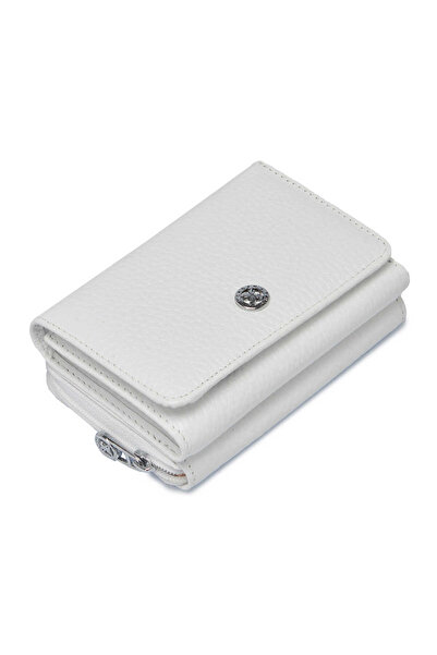 Tergan Beyaz Hakiki Deri Kadın Cüzdan - S1CB00005798-B69