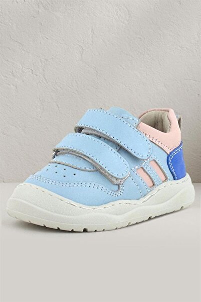 Rakerplus Schaggy Genuine Leather Blue Powder Baby Girl Sneakers