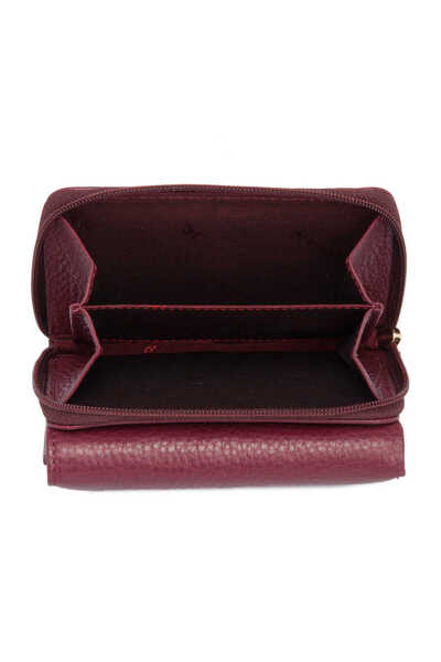 Tergan Claret Red Genuine Leather Women's Wallet - S1Cb00005798-M71