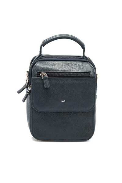 Tergan Lacivert Hakiki Deri Erkek Çapraz Askılı Çanta - S1AC00021285-X86