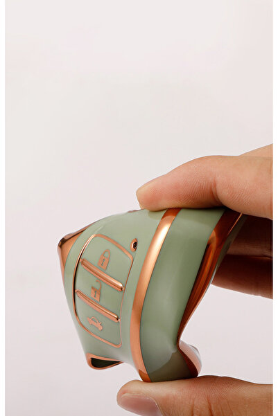 OEM Husa cheie verde pentru Hyundai cu 3-4 butoane (Santa Fe, Tucson, 2020-2022)