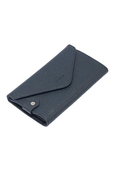 Tergan Lacivert Hakiki Deri Kadın Cüzdan - S1CB00005811-A38