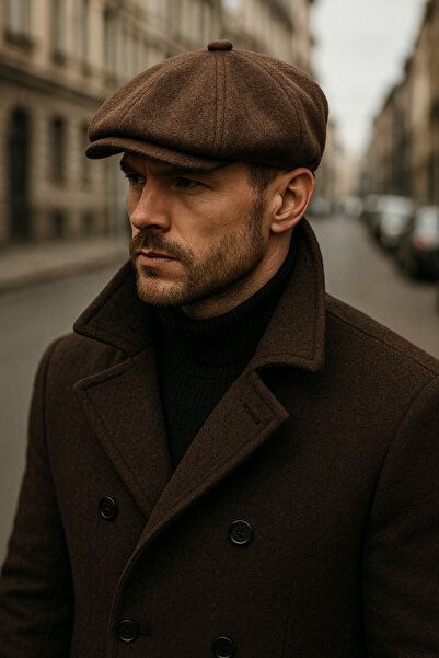 MEKİK BUTİK Davit Beckham model obična smeđa Kašmir tkanina kapa - kapa u bri...