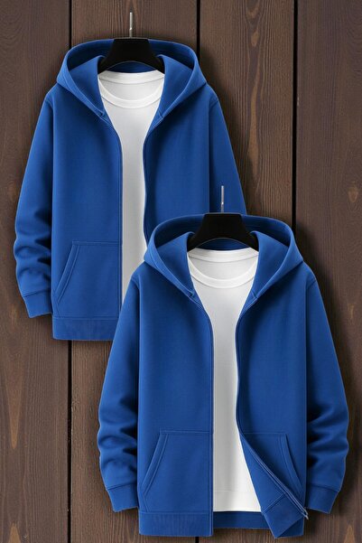 Karatopak مجموعة خاصة من قطعتين بغطاء رأس سترة/كارديجان بسحاب للجنسين