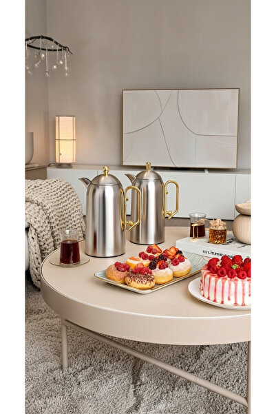 Generic 1-liter tea and coffee thermos set with a royal design