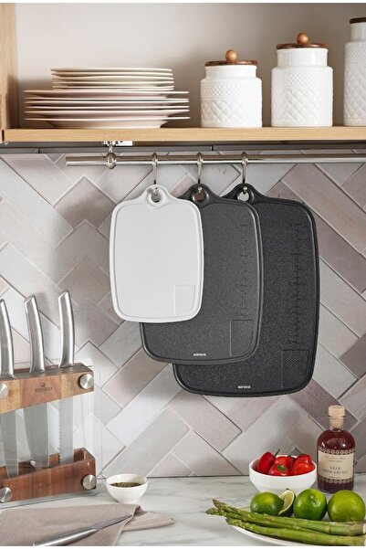 Karaca Triocut 3-Piece Measured Cutting Board Set Gray