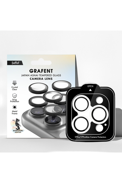 Grafent Japan Asahi iPhone 17 Pro/Pro Max Uyumlu Kamera Koruyucu – 3D TamKapl...