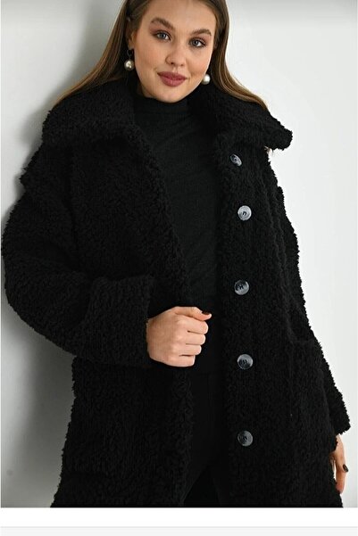 ABB Λούτρινο μπουφάν με γιακά με κουμπιά χωρίς επένδυση εσωτερικά και εξωτερικά