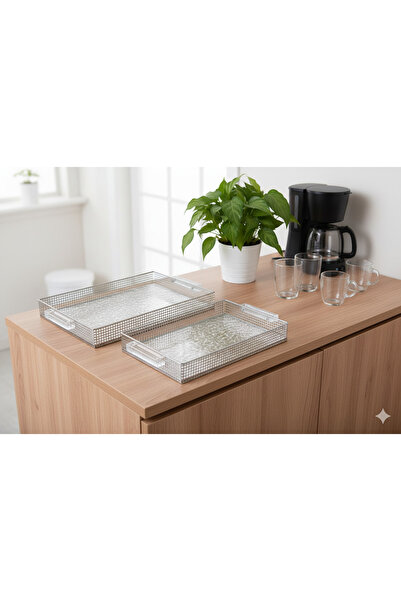 Generic A set of versatile serving trays with a sophisticated and elegant design, 35x25 cm / 30x20 cm