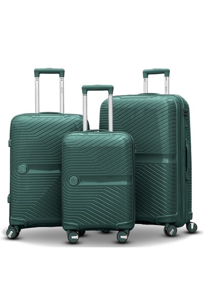 ZAAPPY مجموعة حقائب سفر ميامي المصنوعة من البولي بروبيلين، خفيفة الوزن، غير قابلة للكسر، مزودة بقفل محكم، مكونة من 3 قطع (20/24/28 بوصة)