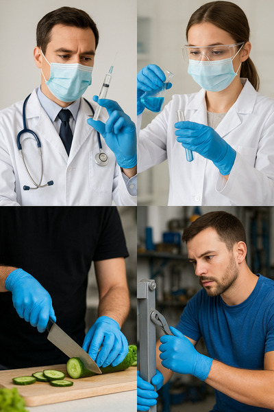 YOK YOK AMBALAJ Mavi Nitril Pudrasız Kullan-At Eldiven (M) 100’lü | Dayanıklı...