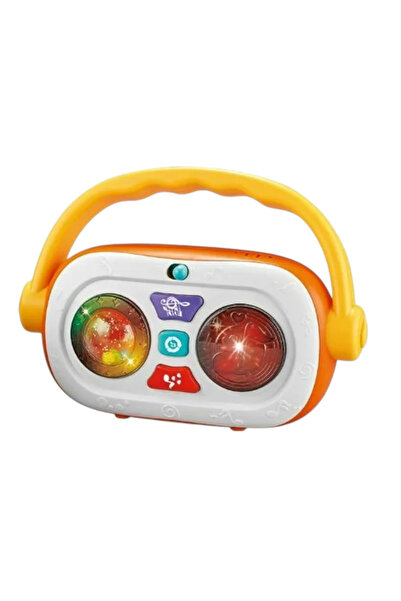 Krista Jucărie radio interactivă pentru copii - cu efecte luminoase și sonore, portocaliu