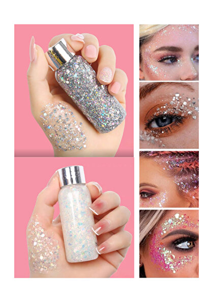 Lesvip's Jel formlu Face and body glitter pırıltılı sim 2'li