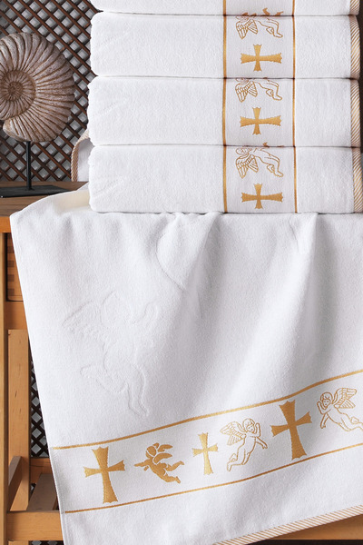 DNZGÜLCAN Eros Patterned 50X90 Jacquard 100% Cotton Towel – Hand and Face Towel Set – Special Design for Abroad