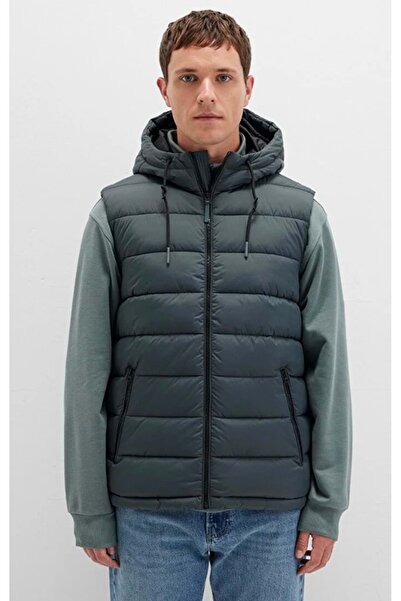 Mavi 0110604 Hooded Inflatable Men's Vest Green