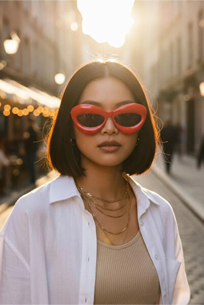 Kapin Ballon Kiss Oval Güneş Gözlüğü - Kırmızı